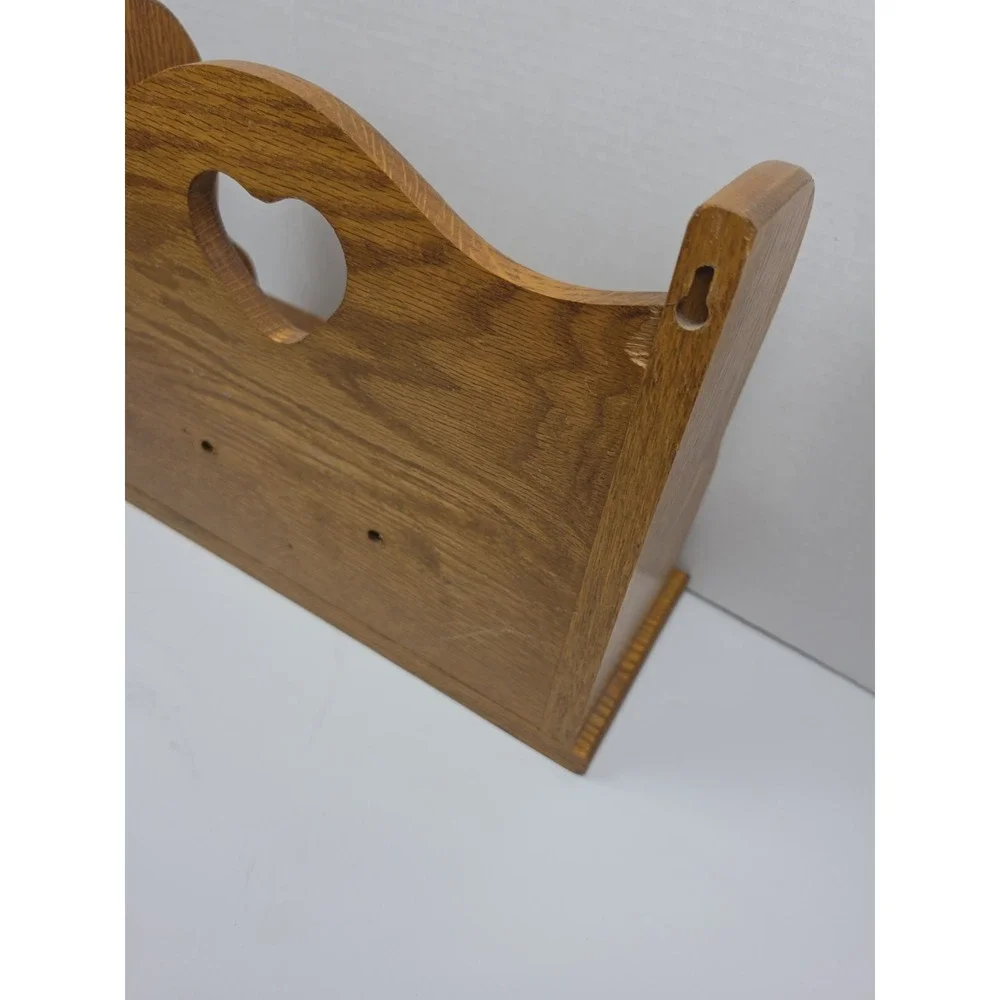 Vintage Trinket Wall Shelf Heart Cutout Cottagecore Farmhouse Wood
